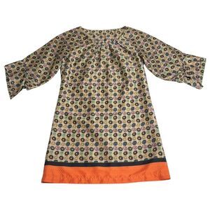 Uncle Frank Dress Womens XS Shift Lined Pleated Neck Retro Mod 70s 80s